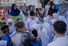 Bupati Pidie, H.Sarjani Abdullah saat hadir pada acara imunisasi Dinas Kesehatan, Rabu (13/8/2025)